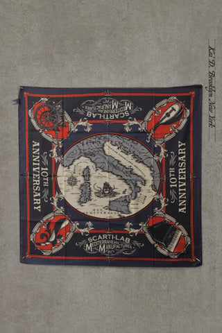 Cotton Bandana - Tenth Anniversary Blue/Red