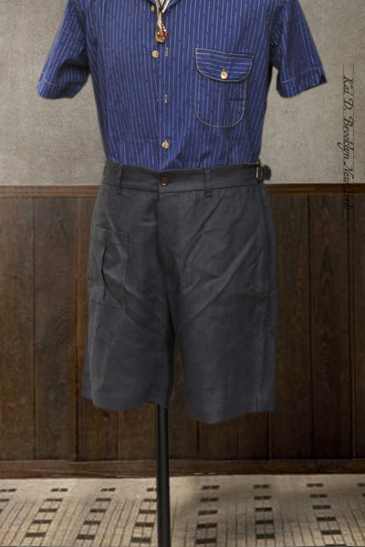 Martin Shorts - Japanese Blue Linen - 30, 32, 34, 36