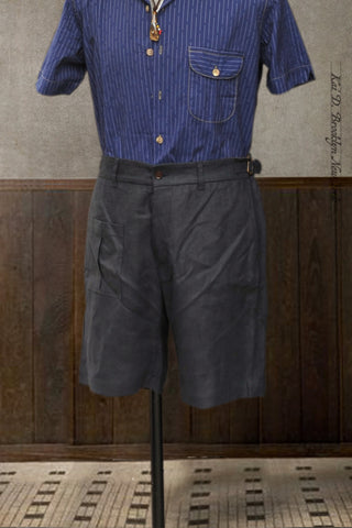 Martin Shorts - Japanese Blue Linen - 30, 32, 34, 36
