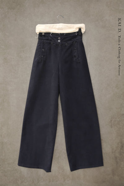Sailor Pants - DarK Indigo Moleskin -M, L