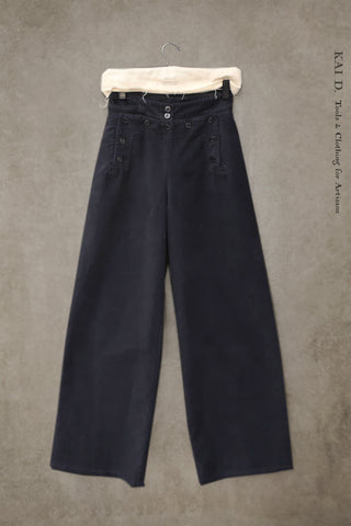 Sailor Pants - DarK Indigo Moleskin -M, L