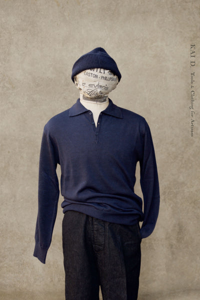 Sailor Polo Sweater - Navy - 3, 4, 5, 6