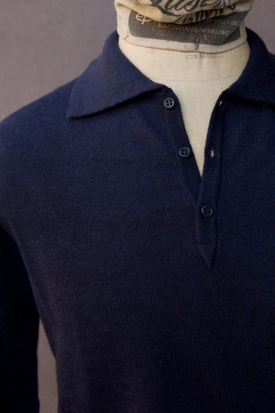 Sailor Polo Sweater - Navy - 3, 4, 5, 6