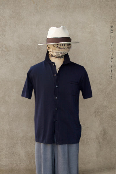 Ripley Button Front Shirt - Navy - S, M, L
