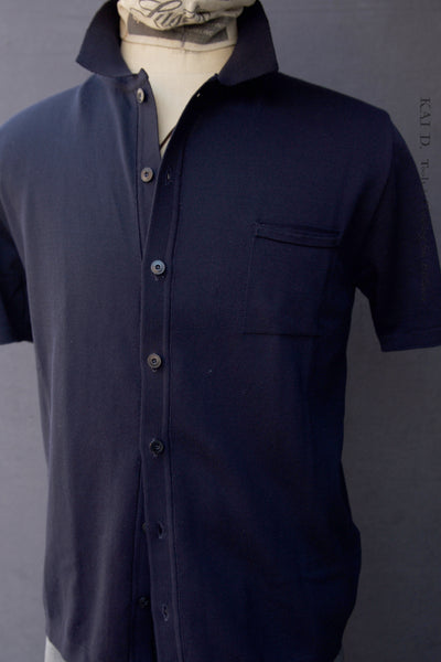 Ripley Button Front Shirt - Navy - S, M, L