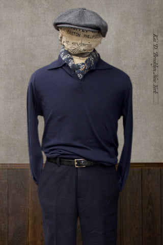 Sailor Polo Sweater - Navy - 3, 4, 6