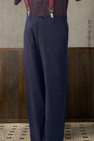 Bosun Pants - Navy Seersucker - 30, 32, 34, 36