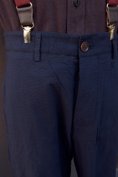 Bosun Pants - Navy Seersucker - 30, 32, 34, 36