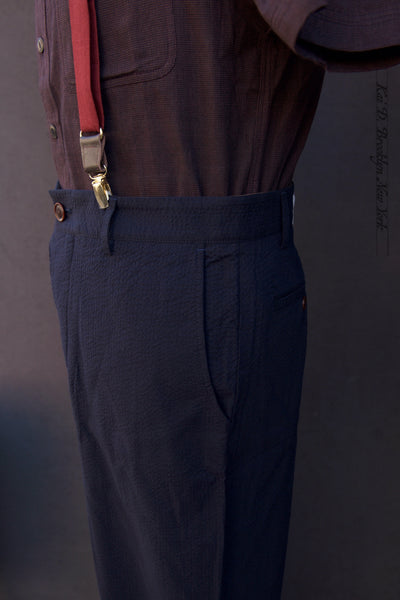 Bosun Pants - Navy Seersucker - 30, 32, 34, 36