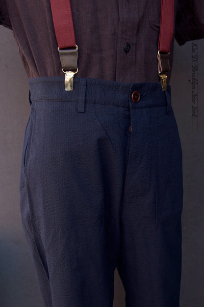Bosun Pants - Navy Seersucker - 30, 32, 34, 36