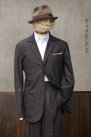 Shoemaker's Jacket - British Striped Wool  - M