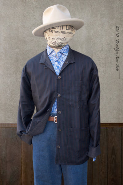 Yutori Jacket- Virgin Striped Wool / Virgin Wool - M, L, XL