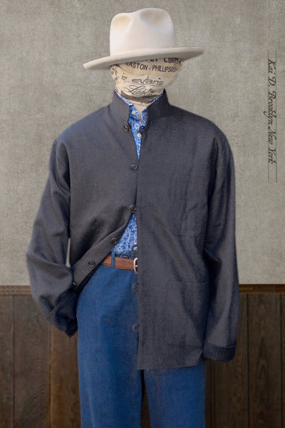 Yutori Jacket- Virgin Striped Wool / Virgin Wool - M, L, XL