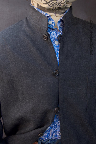 Yutori Jacket- Virgin Striped Wool / Virgin Wool - M, L, XL