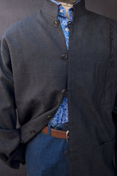 Yutori Jacket- Virgin Striped Wool / Virgin Wool - M, L, XL