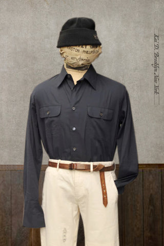 Writer's Shirt -Navy - Navy - M, L, XL