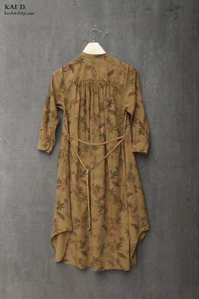 Over Dyed Floral Niki Dress - Vintage Tan - S, M
