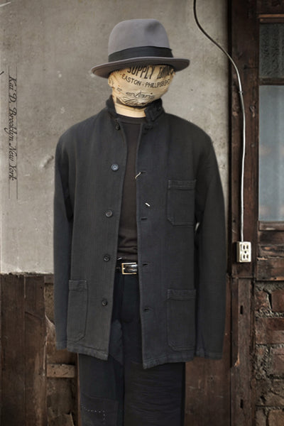 No. 22 Cotton Linen Jacket- Shadow - 48(XL), 50(XXL) (Longer Length)