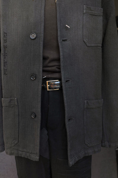 No. 22 Cotton Linen Jacket- Shadow - 48(XL), 50(XXL) (Longer Length)