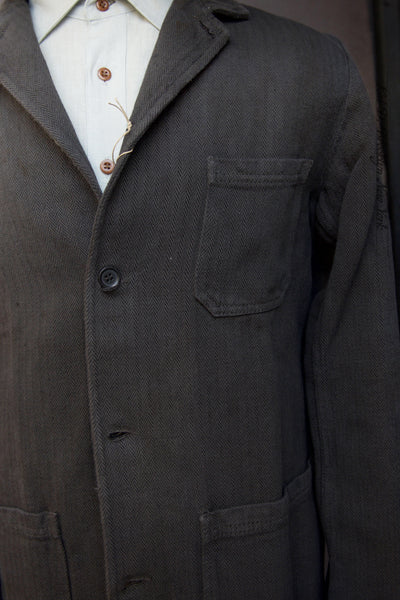 No. 22 Cotton Linen Jacket- Shadow -  42, 44, 46 (Longer Length)