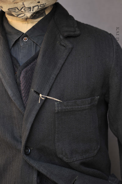No. 22 Cotton Linen Jacket- Shadow -  42, 44, 46 (Longer Length)