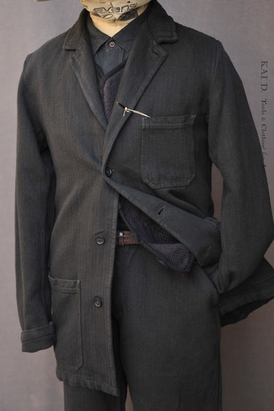 No. 22 Cotton Linen Jacket- Shadow -  42, 44, 46 (Longer Length)