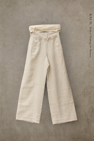 Sailor Pants Japanese Linen  - Oatmeal - XS, S,M, L