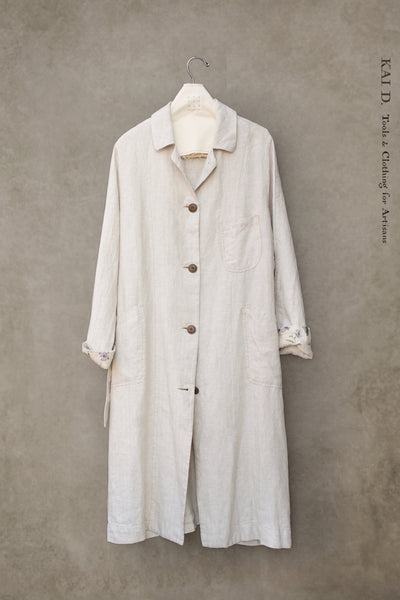 Anthropologist Coat - Washed Oatmeal Linen  - S, M
