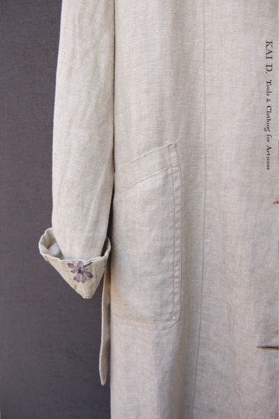 Anthropologist Coat - Washed Oatmeal Linen  - S, M