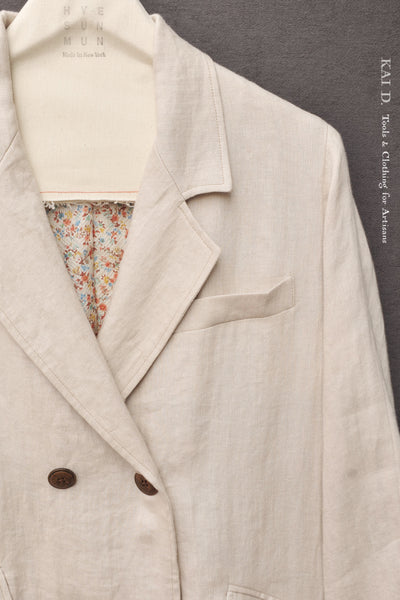 Blanchett Jacket , Japanese Linen- Cream - XS, S, M