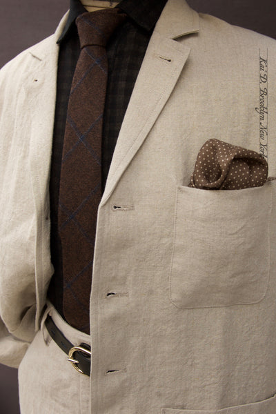 Ginsberg Jacket (Relaxed Cut) - Oatmeal Sabi Linen - M, L, XL