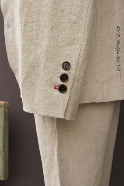 Ginsberg Jacket (Relaxed Cut) - Oatmeal Sabi Linen - M, L, XL