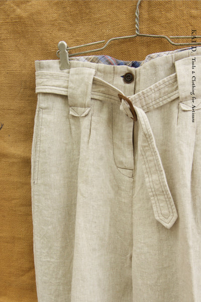 Kaylee Belted Pants - Washed Linen - XXS, XS, S, L