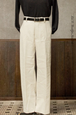 Bosun Pants - Cream Herringbone Twill - 34