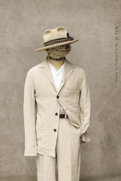 Old Town Jacket - Oatmeal Sabi Linen - M, L, XL