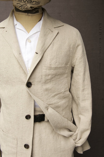 Old Town Jacket - Oatmeal Sabi Linen - M, L, XL