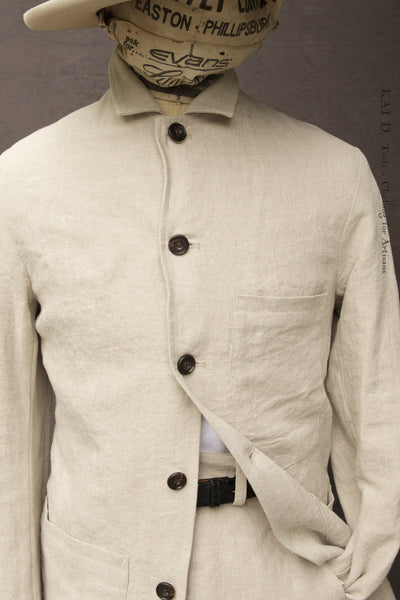 Old Town Jacket - Oatmeal Sabi Linen - M, L, XL