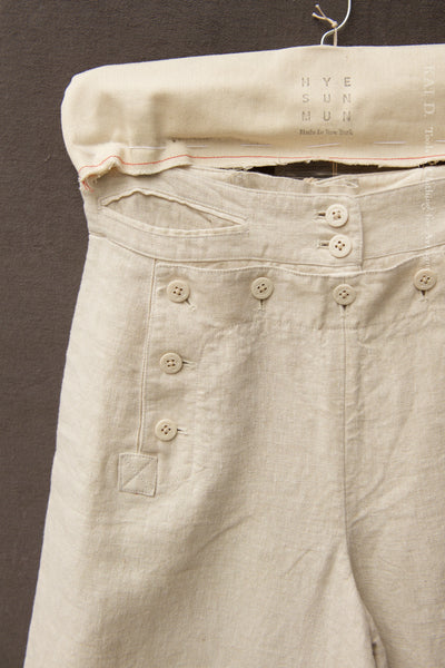 Sailor Pants Japanese Linen  - Oatmeal - XS, S,M, L