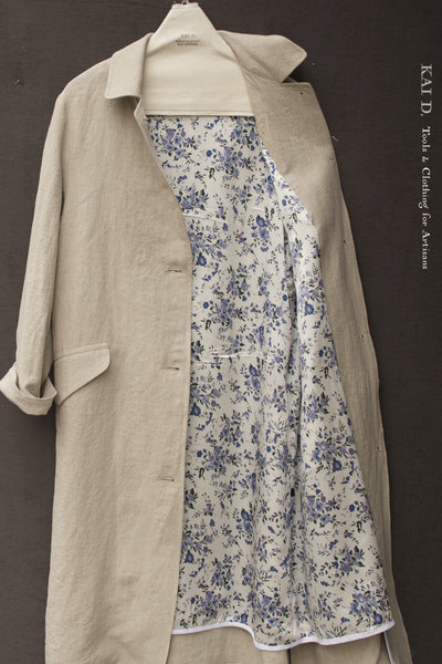 Sontag Coat - Japanese Pre Washed Linen- Sabi Oat -S, M