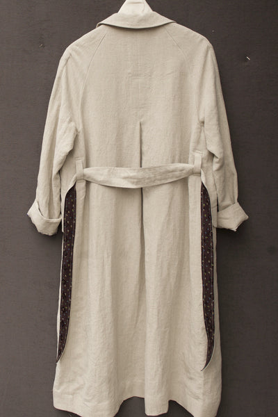 Sontag Coat - Japanese Pre Washed Linen- Sabi Oat -S, M