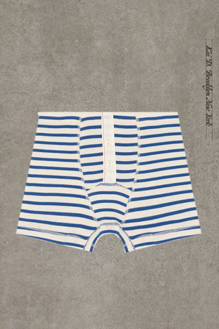 Boxer Brief - Ocean Blue Breton Stripe - S, M, L, XL