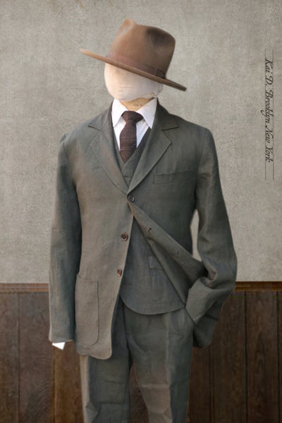 Shoemaker's Jacket - Officer Olive Belgian Linen - M, L, XL