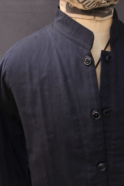 O'Hara Shirt - Navy Double Gauze Cotton - L