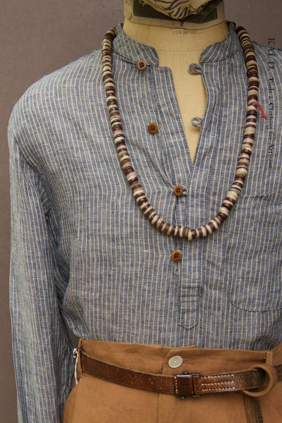 Okada Pop Over Shirt - Blue Stripe  - L, XL (NO RETURN)