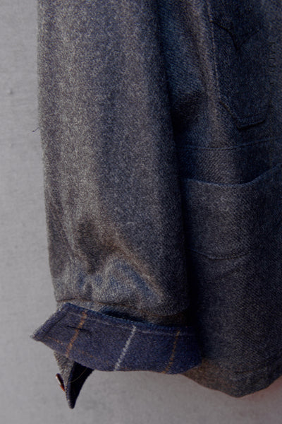 Folk House Kimono Jacket - Charcoal - L