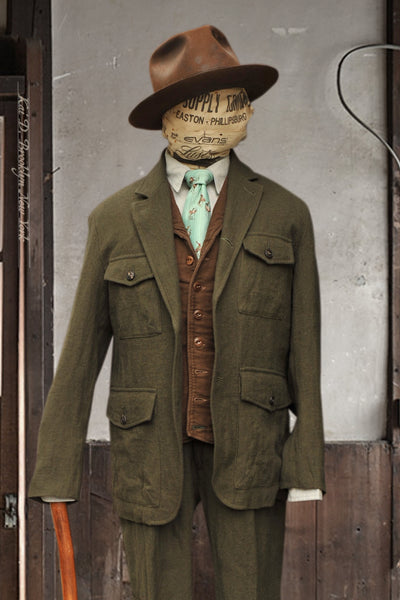 Clarence Four Pocket Jacket - Military Green - M, L, XL (NO RETURN)