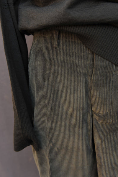 Corduroy Borough Pants - Dark Green - 32