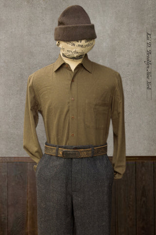 Cassady Shirt (Relaxed Cut)- Green Heather Baby Flannel - S, M, L, XL, XXL