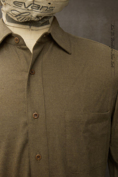 Cassady Shirt (Relaxed Cut)- Green Heather Baby Flannel - S, M, L, XL, XXL