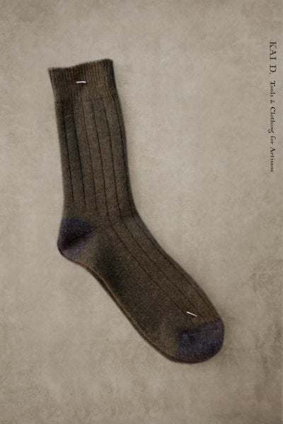 Cashmere Socks - Mens - Dark Olive